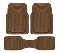 Motor Trend FlexTough Deep Dish All-Weather Floor Mats, Waterproof Trim-To Fit Mats for Cars, Trucks, SUVs - Universal Automotive Floor Liners, Car Accessories