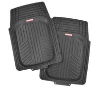 Motor Trend FlexTough Plus-2 Piece Front Car Floor Mats- Black Contour Liners-Deep Dish Heavy Duty Rubber Floor Mats for Car SUV Truck & Van-All Weath