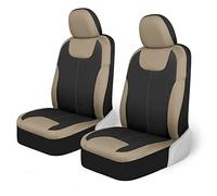 Motor Trend M224 Beige Devil's Symmetry Premium Fabric Car Seat Covers for Automotive - Polyester Interior Protection