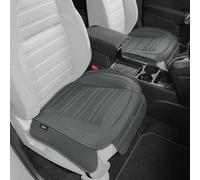 Motor Trend Seat Covers for Cars Trucks SUV, Faux Leather 2-Pack Gray Padded Car Seat Covers with Storage Pockets, Premium Interior Seat Cover