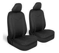 Motor Trend SpillGuard 2 Black Seat Covers for Cars & Seat Covers for Trucks - Neoprene Lining Waterproof Car Seat Covers Front Seats Only - SUV Seat Covers Protector - Forros para Asientos de Carro