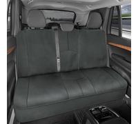 Motor Trend SpillGuard Waterproof Back Seat Cover - Split Seat Protector with Neoprene Padding - Black Stitching for Kids and Dogs