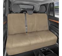 Motor Trend SpillGuard Waterproof Rear Bench Car Seat Cover, Black Stitching - Split Bench Rear Seat Protector with Neoprene Padding, Back Seat Cover for Kids & Dogs, Car Interior Covers