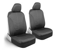 Motor Trend SpillGuard Waterproof Seat Covers for Front Seats, Gray Stitching - Durable Neoprene Car Seat Protectors, Easy to Install, Interior Covers for Auto Truck Van SUV