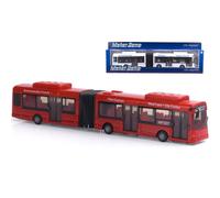 MOTOR ZONE from Peterkin | City Express Bus Toy Vehicle | 39cm Red / Blue / White diecast metal and plastic bendy bus with free wheel action | 1:48 Scale | Diecast Vehicles | Ages 3+