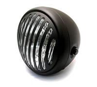 Motorbike 6.75" Matt Black H4 / 55W Headlight with Grill front for Cafe Racer Choppers