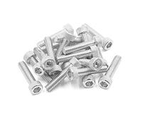 Motorbike accessories 20/30/50pcs M5/M6x30mm Bolts Screws Motorcycle Car Socket Fastener License Plates Fender Bumper(20Pcs M6x30mm Sliver)