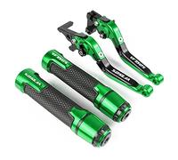 Motorbike Accessories Motorcycle Clutch Brake Lever Extendable Adjustable Foldable Levers Handle Grips for H-onda VF750S for Sabre 1982 1983 1984 1985 1986(Green)