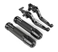 Motorbike Accessories Motorcycle Clutch Brake Lever Extendable Adjustable Foldable Levers Handle Grips for H-onda VF750S for Sabre 1982 1983 1984 1985 1986(Black- Silver)