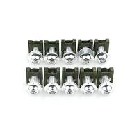 Motorbike accessories Motorcycle Fastener Clips Screw Spring Nuts 10 PCS 6mm For Y-AMAHA YZF-R125 YZF-R25 R3 FZR600 YZF600R YZF1000R YZF750R YZFR25 YZFR125(Silver)