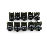 Motorbike accessories Motorcycle Fastener Clips Screw Spring Nuts 10 PCS 6mm For Y-AMAHA YZF-R125 YZF-R25 R3 FZR600 YZF600R YZF1000R YZF750R YZFR25 YZFR125(Black- Silver)
