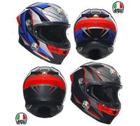 AGV K-6 S Slashcut Helmet, black-grey-red, size M for Men