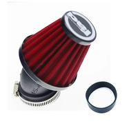 motorbike air filter Universal Motorcycle Air Filter 28mm 38mm 42mm 48mm Cleaner Clamp-on 45 Degree Bend Air Intake Filters(Red 42mm)