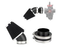 Motorbike Air Filters Fit For Honda Suzuki Motor Motorcycle Air Filter Joint Interface Adapter Air Cleaner CNC Intake Manifold(BlackAir Filter Set)