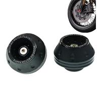 Motorbike Axle Slider Caps - Pair Anodized Aluminum Crash Protectors, Front Fork Shock Absorber Guards | Resistant Falling Protection Sliders Minimizing Body Frame Damage Sports Bikes