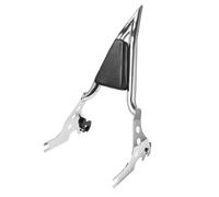 Motorbike Backrest Cushion Motorcycle Rear Passenger Backrest Rack Cushion Pad Detachable Chrome/Black For Sportster XL 1200 883 72 48
