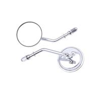 Motorbike Bar End Mirrors For Cross For Bones 2008-2009 Motorcycle Round Rearview Mirror Side Mirrors Retro Rear Mirrors(Silver)