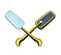Motorbike Bar End Mirrors Motorbike Rearview Mirrors For Kawasaki Z750 Z800 Z 750 Z 800 Adjustable Side Rear View Mirror Adjustable 1 Pair(Gold)