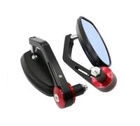 Motorbike Bar End Mirrors Motorcycle Handlebars Bar End Mirrors For YA&MAHA FZ8 FZ6 FZ 8 FZ 6 YBR125 YBR 125 Side Wing Mirror Adjustable 1 Pair(Red)