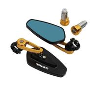 Motorbike Bar End Mirrors Motorcycle Handlebars Bar End Mirrors For YA&MAHA TMAX500 T MAX500 T-MAX500 Side Wing Mirror Side Rearview Mirror Adjustable 1 Pair(Gold)