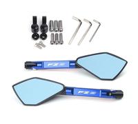 Motorbike Bar End Mirrors Motorcycle Mirrors Side View Wing Mirro For YA&MAHA FZ8 FZ-8Rear View Mirror Side Mirrors Adjustable 1 Pair(Blue 1)