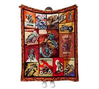 Motorbike Blanket Cool Motorbike Gifts for Men and Women Super Soft Motorcycle Throw Blankets for Bed Sofa and Couch Fluffy Warm Biker Blankets Motorcycle Gifts for Men Women 50'' x 60'' (Motorbike2)