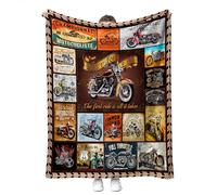Motorbike Blanket Cool Motorbike Gifts for Men and Women Super Soft Motorcycle Throw Blankets for Bed Sofa and Couch Fluffy Warm Biker Blankets Motorcycle Gifts for Men Women 50'' x 60'' (Motorbike1)