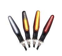 Motorbike blinker turn lamp Motorcycle Turn Signal Lights White Red Amber Flowing Indicators Front Rear Light Flasher Blinker For 24Led