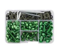 Motorbike Bolt And Nut Motorcycle Fairing Fastener Bolts Kit For KAWASAKI For VERSYS 650 For NINJA 300 400 650 Windscreen Fairing-Screws Bolt Nuts Kits Screws Fasteners Fixing(Green)