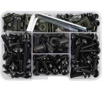 Motorbike Bolt And Nut Motorcycle Fairing Fastener Clips For KAWASAKI For NINJA 250 300 Windscreen Bodywork Screws Bolt Nut Kits Screws Fasteners Fixing(Black)