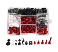 Motorbike Bolt Kit Motorcycle Fairing Bolt Clips Kit For YA&MAHA XVS1300 V-STAR DELUXE XVS650 Motorbike Windscreen Fastener Screws Bolts Nut Parts Mounting(Red)