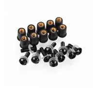 Motorbike Bolt Nut 10PCS 5mm Motorcycle Fairing Windscreen Windshield Screws Bolts For HO&NDA For FORZA 125 250 300 For FORZA125 For FORZA250 Fasteners Fixing(Black)