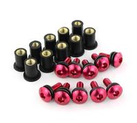 Motorbike Bolt Nut M5 Motorcycle Windscreen Windshield Bolts Screw For YA&MAHA FZ6 FZ 6 For Fazer FZ6R FZ 6R 2010 2011 2012-2016 Fasteners Fixing(Red)