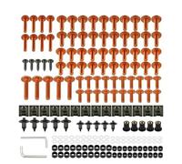 Motorbike Bolt Nut Motorcycle Fairing Bolt Clips Kit For BMW R1100RT R1200RT R1250RS R1250RT Motorbike Windscreen Fastener Screws Bolts Nut Parts Screws Fasteners Fixing Kit(Orange)