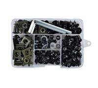 Motorbike Bolt Nut Motorcycle Fairing Bolt Clips Kit For BMW S1000RR R1200GS R1250GS ADVENTURE Motorbike Windscreen Fastener Screws Bolts Nut Parts Screws Fasteners Fixing Kit(Black)