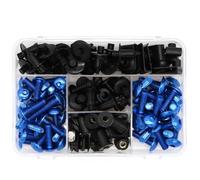 Motorbike Bolt Nut Motorcycle Fairing Screws Bolts Nuts Kits For FZ1 FZS1000 For Fazer FZ6R FZ6 FZ8-N S Windscreen Fastener Clips Set Kit Screws Fasteners Fixing Kit(Blue)