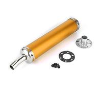 motorbike bolt on exhaust end silencers Motorcycle Exhaust Silencer Muffler Pipe, Stainless Steel Exhaust Muffler Silencer 20mm/0.8in Modified Parts for 2 Stroke Motorcycle (Gold)