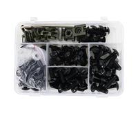 Motorbike Bolts Clips Motorcycle Fairing Fastener For HO&NDA Grom MSX125 X-ADV For FORZA PCX125 Windscreen Bolts Nuts Screws Clips Bodywork Kit Fasteners(Black)