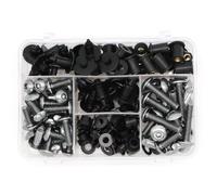 Motorbike Bolts Clips Motorcycle Fairing Fasteners Bolts Nuts Kit For Kawasaki ZZR 1400 2006-2019 GTR1400 Concours14 2008-2019 Motorbike Windscreen Screws Clips Fasteners(Titanium)