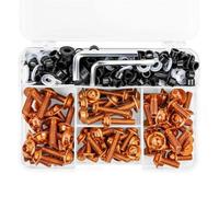 Motorbike Bolts Clips Motorcycle Fairing Kit Fastener Screws Nut For Kawasaki For Versys 650 For Ninja 650R 1000 Motorbike Windscreen Bolts Clips Parts Fasteners(Orange)