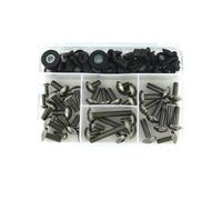 Motorbike Bolts Clips Motorcycle Fairing Screws Bolts Nuts Kits For HO&NDA VFR400 NC30 1989-1994 Windscreen Fastener Clips Set Kit Fasteners(Titanium)