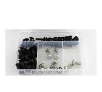 Motorbike Bolts Clips Motorcycle Fairing Screws Bolts Nuts Kits For Suzuki AN650 Burgman 650 2003-2017 2018 Windscreen Fastener Clips Set Kit Fasteners(Silver)