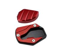 Motorbike Bracket Expander For Forza350 For Forza 125 250 350 300 Motorcycle Kickstand Foot Side Stand Extension Pad Support Plate Enlarge Motorcycle Side Stand Extension(A set Red)