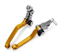 Motorbike Brake Clutch Lever for Suzuki for DRZ400 2000-2017 2016 2015 CNC Aluminum Motorcoss Pit Dirt Bike Pivot Foldable Brake Clutch Levers(Gold)