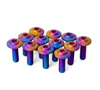 Motorbike Brake Disks 12Pcs Front Brake Disc Rotors M6 Mounting Bolts Fit For Honda Motorcycle Titanium Bolt(Speed400 red)