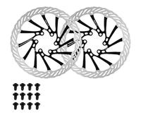 Motorbike Brake Disks 2pcs 160mm 180mm 203mm G3 6 Bolt Durable Road Bike MTB Brake Rotor Disc Rotor Fit For Shimano(BLACK-160-180MM)