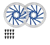 Motorbike Brake Disks 2pcs 160mm 180mm 203mm G3 6 Bolt Durable Road Bike MTB Brake Rotor Disc Rotor Fit For Shimano(BLUE-180-203MM)