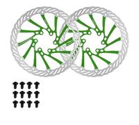 Motorbike Brake Disks 2pcs 160mm 180mm 203mm G3 6 Bolt Durable Road Bike MTB Brake Rotor Disc Rotor Fit For Shimano(GREEN-180-180MM)