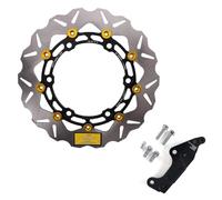 Motorbike Brake Disks Fit For HONDA Forza 350 300 18-24 300mm Floating Disk Rotor Brake Caliper Connector Kit Front Wheel(Gold set)