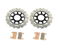 Motorbike Brake Disks Replacement for CBR 929 RR 2000-2001 For CBR 954 RR 2002-2003 13" Front Brake Discs Disks Rotors + Pads Disk Rotor(Wave Black)(Wave Black)